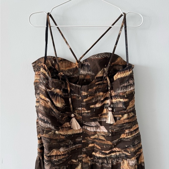 FARM RIO Shuhu Brown Sleeveless Maxi Dress - Picture 5 of 11